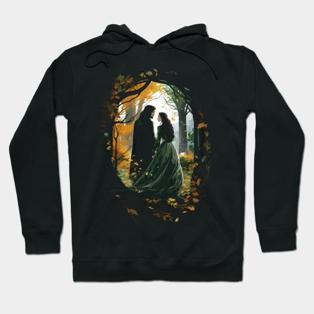 The Ranger and the Maiden - By the Woods - Fantasy Hoodie by Fenay-Designs